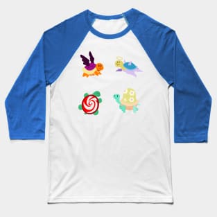 Four Cute Turtles Baseball T-Shirt